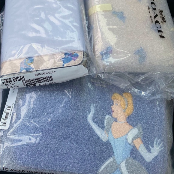 Coach Handbags - NWT Coach Disney Cinderella 3 set——price firm - drop lowest! Sunday only
